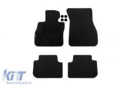 image-49-Double-layer carpet floor mats suitable for BMW 1 series F40 after 2019, set of 4 pieces, black