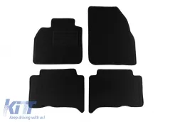 image-40-Double-layer carpet floor mats suitable for Renault Scenic 2003-2009, made of Rex fabric, set of 4 pieces, black