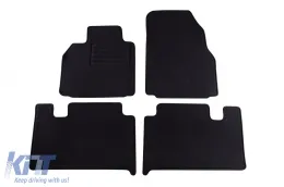 image-41-Double-layer carpet floor mats suitable for Renault Grand Scenic 2004-2009, made of Rex fabric, set of 4 pieces, black
