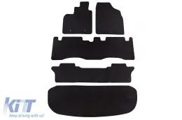 image-48-Double-layer carpet floor mats suitable for Toyota Avensis Verso 2001-2009, made of Rex fabric, set of 5 pieces, black