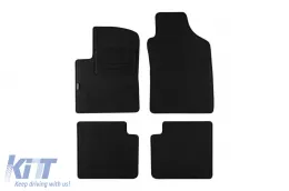 image-4-Double-layer carpet floor mats suitable for Fiat 500, 500C 2007-2013, set of 4 pieces, black