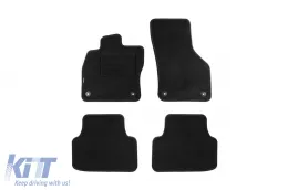 image-56-Double-layer carpet floor mats suitable for VW Golf 8 estate after 2021, set of 4 pieces, black