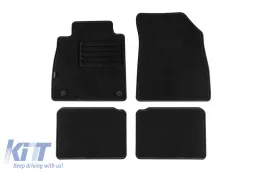 image-73-Double-layer carpet floor mats suitable for Nissan Micra K14 after 2017, made of Rex fabric, set of 4 pieces, black