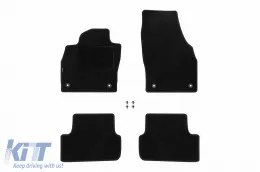 image-42-Double-layer carpet floor mats suitable for Seat Arona, Ibiza after 2017, made of Rex fabric, set of 4 pieces, black