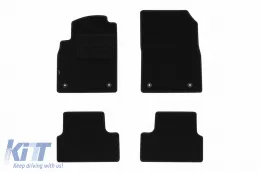 image-70-Double-layer carpet floor mats suitable for Opel Astra J 2009-2015, Cascada 2013-2019, by Petex, Rex fabric, set of 4 pieces, black