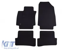 image-77-Double-layer carpet floor mats suitable for Renault Clio hatchback, estate 2012-2019, set of 4 pieces, black