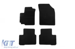 image-1-Double-layer carpet floor mats suitable for Suzuki Swift 2010-2017, made of Rex fabric, set of 4 pieces, black