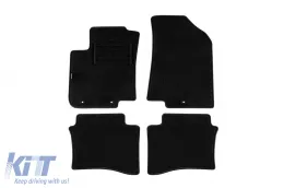 image-23-Double-layer carpet floor mats suitable for Kia Rio 2012-2016, 3-5 doors, set of 4 pieces, black, by Petex, Rex fabric.