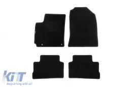 image-32-Double-layer carpet floor mats suitable for Hyundai Kona 2017-2023, made of Rex fabric, set of 4 pieces, black
