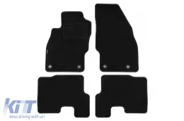 image-53-Double-layer carpet floor mats suitable for Opel Corsa E 2014-2019, made of Rex fabric, set of 4 pieces, black