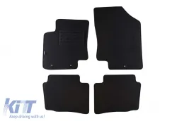 image-64-Double-layer carpet floor mats suitable for Hyundai i20 2011-2014, made of Rex fabric, set of 4 pieces, black