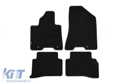image-67-Double-layer carpet floor mats suitable for Kia Sportage after 2016, made of Rex fabric, set of 4 pieces, black