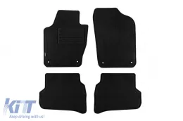 image-78-Double-layer carpet floor mats suitable for VW Polo, Cross Polo 2009-2017, set of 4 pieces, black
