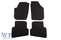 image-1-Three-layer textile floor mats suitable for Skoda Fabia 2007-2014, set of 4 pieces, black