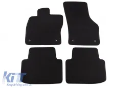 image-6-Three-layer textile floor mats suitable for VW Passat B8 sedan, estate, GTE hybrid after 2014, set of 4 pieces, black