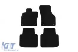 image-4-Three-layer textile floor mats suitable for Skoda Superb III sedan, combi 2015-2019, Superb IV after 2019, set of 4 pieces, black