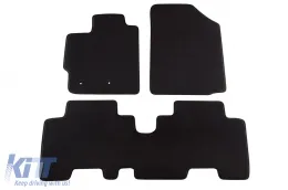 image-10-Three-layer textile floor mats suitable for Toyota Yaris 2005-2011, Urban Cruiser 2009-2016, 3-5 doors, made of 3 parts, black