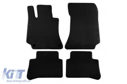 image-28-Three-layer textile floor mats suitable for Mercedes E-Class W212 sedan, wagon 2009-2016, CLS C218, X218 Shooting Brake 2011-2018, set of 4 pieces, black