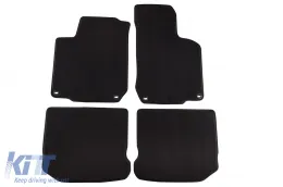 image-58-Three-layer textile floor mats Petex Style material suitable for VW Golf IV 1998-2003, Beetle 1998-2011, Bora 1998-2005, with oval holes, set of 4 pieces, black