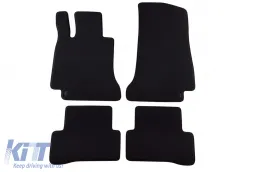 image-0-Three-layer textile floor mats suitable for Mercedes C-Class W205 sedan, S205 estate 2013-2020, set of 4 pieces, black