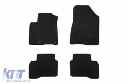 image-66-Three-layer textile floor mats suitable for Kia Niro after 2016, Niro Plug-in hybrid after 2017, set of 4 pieces, black