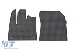 image-20-Specific front rubber mats suitable for Opel Combo Life, Cargo, Peugeot Partner, Rifter, Citroen Berlingo after 2018, 2-piece set, black color