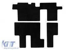 image-45-Textile floor mats by Rigum suitable for Hyundai Staria after 2022, with 9 seats, for 2nd and 3rd row seats, set of 3 pieces, black