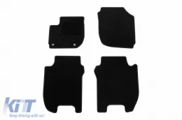 image-1-Textile floor mats by Rigum suitable for Honda Jazz 2013-2020, set of 4 pieces, black