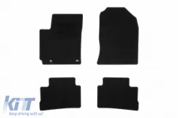 image-45-Textile floor mats by Rigum suitable for Hyundai Kona 2017-2023, set of 4 pieces, black
