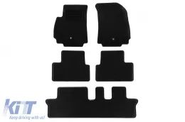 image-55-Textile floor mats by Rigum suitable for Chevrolet Orlando after 2011, with 7 seats, set of 5 pieces, black