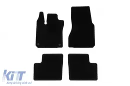 image-62-Textile floor mats by Rigum suitable for Renault Twingo after 2014, Smart ForFour after 2015, Smart ForFour EQ after 2017, set of 4 pieces, black