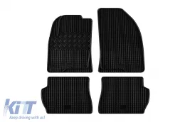 image-79-Specific rubber mats suitable for Ford Fiesta, Fusion, Mazda 2 2002-2008, 4-piece set, black color