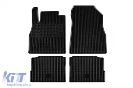 image-45-Specific rubber mats suitable for Nissan Micra after 2017, 4-piece set, black color