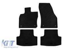 image-73-Specific rubber mats suitable for Skoda Karoq after 2017, 4-piece set, black color