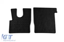image-60-Specific rubber mats suitable for DAF XF Euro 6 after 2013, 2-piece set, black color