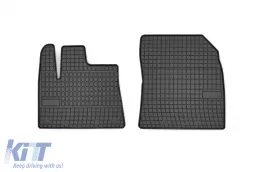image-73-Specific rubber mats suitable for Opel Combo E, Peugeot Rifter van after 2018 with 2 seats, 2-piece set, black color