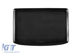 image-16-TPE trunk mat by Gumarny Zubri suitable for Hyundai Kona 2018-2023, with the trunk floor in the upper position