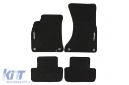 image-28-Textile floor mats from the Horizon series by Frogum suitable for Audi A4 B8 2007-2015, set of 4 pieces, black