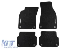 image-30-Textile floor mats from the Horizon series by Frogum suitable for Audi A6 C6 2004-2011, set of 4 pieces, black