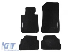 image-36-Textile floor mats from the Horizon series by Frogum suitable for BMW 1 series E81 hatchback 2004-2011, E82 coupe 2007-2013, set of 4 pieces, black