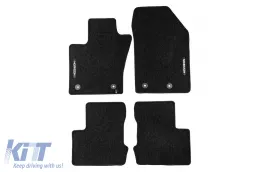 image-55-Textile floor mats from the Horizon series by Frogum suitable for Fiat 500X after 2014, set of 4 pieces, black