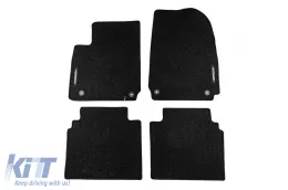 image-6-Textile floor mats from the Horizon series by Frogum suitable for Hyundai Ioniq 6 after 2022, set of 4 pieces, black