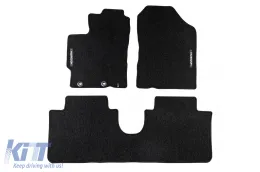 image-22-Textile floor mats from the Horizon series by Frogum suitable for Toyota Yaris 2011-2020 non-Hybrid version, set of 3 pieces, black