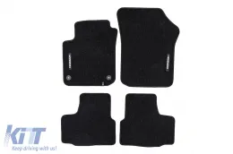 image-51-Textile floor mats from the Horizon series by Frogum suitable for Volkswagen UP! 2011-2023, Skoda CitiGO, Seat Mii 2011-2019, set of 4 pieces, black