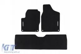 image-79-Textile floor mats from the Horizon series by Frogum suitable for Volkswagen Sharan, Seat Alhambra 1995-2010, Ford Galaxy 1995-2006, set of 3 pieces, black