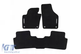 image-0-Textile floor mats from the Horizon series by Frogum suitable for Volkswagen Sharan, Seat Alhambra 2010-2020, set of 3 pieces, black