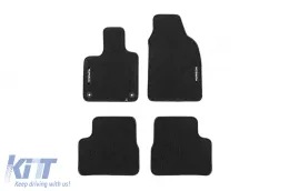 image-57-Textile floor mats from the Horizon series by Frogum suitable for Fiat 500E after 2020, set of 4 pieces, black