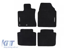 image-6-Textile floor mats from the Horizon series by Frogum suitable for Nissan Qashqai +2 2006-2013, set of 4 pieces, black