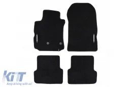 image-30-Textile floor mats from the Horizon series by Frogum suitable for Renault Modus, Grand Modus 2004-2012, set of 4 pieces, black