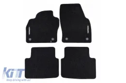 image-42-Textile floor mats from the Horizon series by Frogum suitable for Skoda Scala after 2019, set of 4 pieces, black